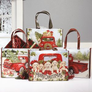 Red Truck Shopping Totes