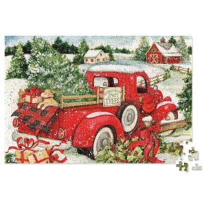 Snowy Red Truck Puzzle