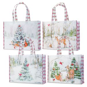 Peaceful Forest Large Shopping Tote Bags