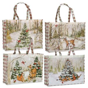 Peaceful Forest Large Shopping Tote Bags