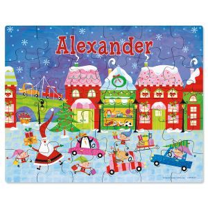 Personalized Christmas Town Puzzle