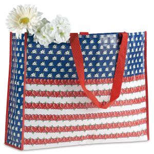 Red, White & Blue Large Shopping Tote Bag