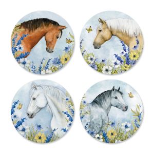 Horses in Flowers Seals (4 Designs)