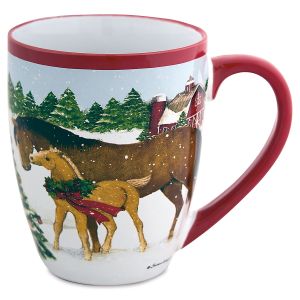 Holiday Horses Ceramic Mug 