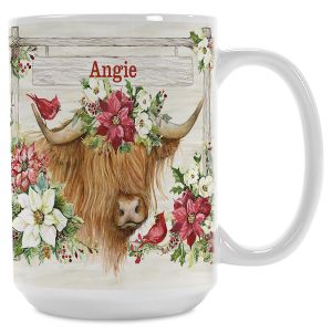 Highland Cow Personalized Christmas Mug