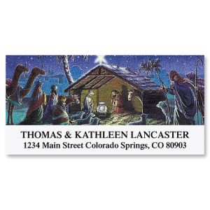 Nativity  Deluxe Return Address Labels