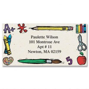 Class Time Border Address Labels