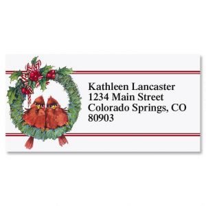 Holiday Pair Border Return Address Labels