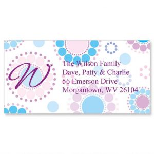 Bright and Bold Initial Border Return Address Labels