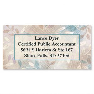 Soft Leaves  Border Return Address Labels