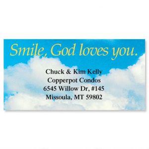 Smile, God Loves You Border Address Labels
