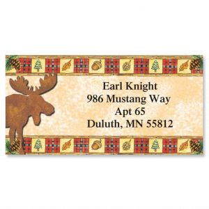 Moose Lake Border Return Address Labels