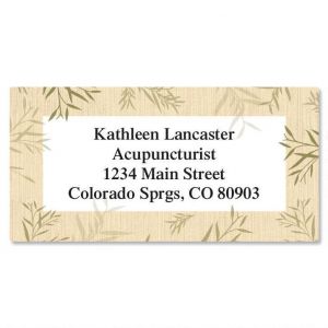 Bamboo  Border Return Address Labels