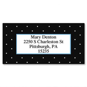 Tiny Dots Border Return Address Labels