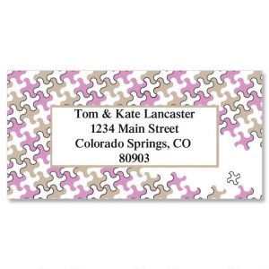 Houndstooth  Border Return Address Labels