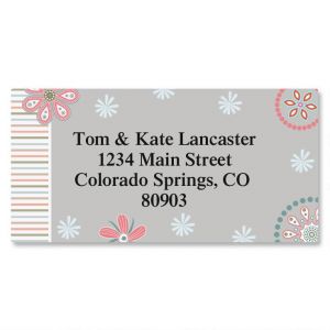 Patterns and Petals Border Return Address Labels