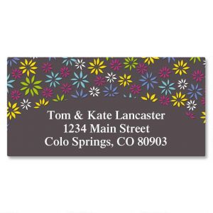 Flower Sky Border Return Address Labels