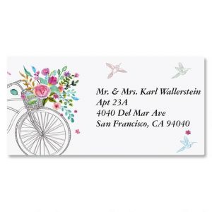 Summer Cycle Border Address Labels