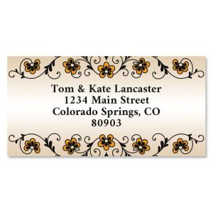 Fancy Floral Border Return Address Labels