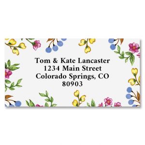 Sweet Blossoms Border Return Address Labels