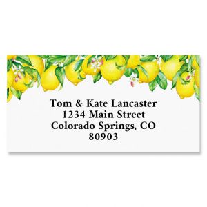 Blooming Lemons Border Return Address Labels