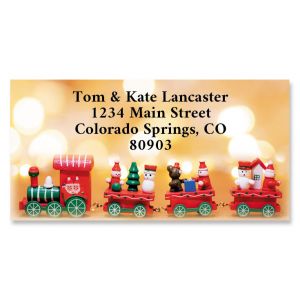 Toy Train Border Return Address Labels