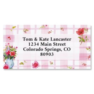 Spring Floral Pitcher Border Return Address Labels