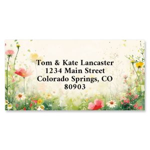 Blooming With Colors Border Return Address Labels