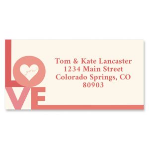 Love Mark Border Return Address Labels