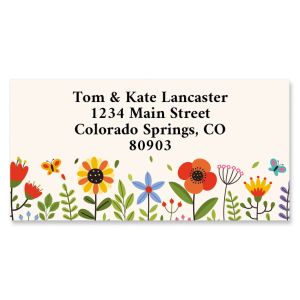 Popping Spring Border Return Address Labels (4 Designs)