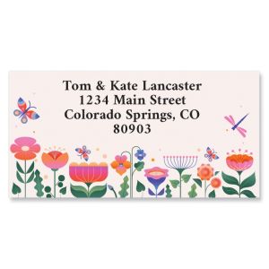 Spring Color Block Border Return Address Labels