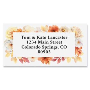 Fall Circle Border Return Address Labels