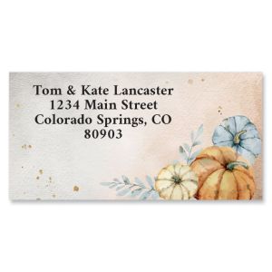 Pumpkin Corner Border Return Address Labels