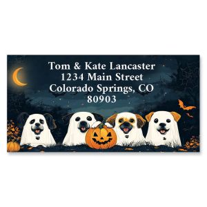 Howling Pups Border Return Address Labels