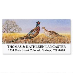 Pheasants  Deluxe Return Address Labels