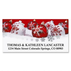 Snowflake Wishes Foil Deluxe Address Labels
