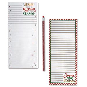 Jesus is the Reason Shopping List Pads with Glitter Red Pencil