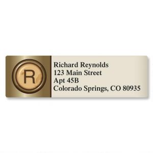 Typewriter Initial Classic Address Labels