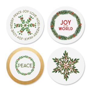 Merry, Peace & Joy Envelope Seals (4 Designs)