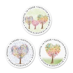 Tree of Kindness Round Return Address Labels (3 Designs)