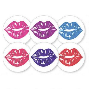 Seal It With A Kiss Envelope Seals   (6 Color Designs)