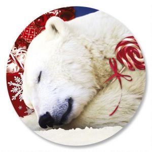 Polar Bear Christmas Envelope Seals