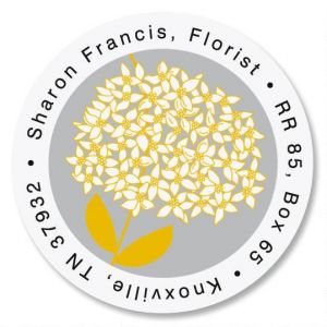 Vintage Round Return Address Labels