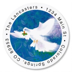 Flight of the Dove Round Address Labels