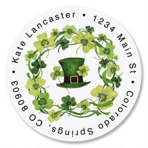 St. Pat's Day Round Address Labels