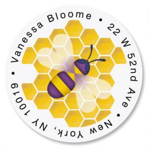 The Bees Knees Round Return Address Labels