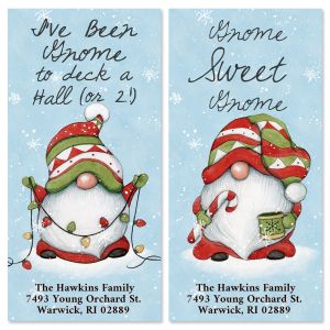Holiday Magic Gnome Oversized Return Address Labels (2 Designs)