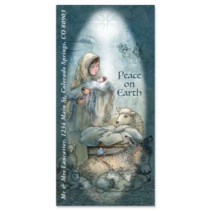 Nativity Vignette Oversized Return Address Labels