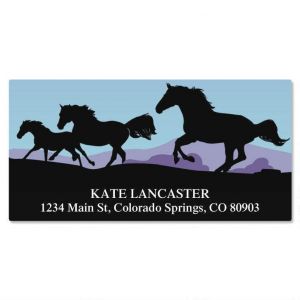 Horse Silhouette Deluxe Address Labels