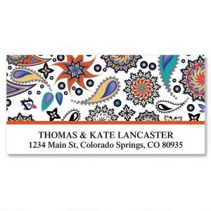 Color Paisley Deluxe Address Labels
